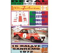 DECAL LANCIA FULVIA HF AMILCARE BALLESTRIERI R. SANREMO 1972 WINNER (04)