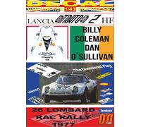 DECAL LANCIA STRATOS HF B. COLEMAN RAC 1977 "THE CHEQUERED FLAG" DnF (04)