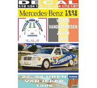 DECAL MERCEDES BENZ 190 E 2.3 16V V.VANDERMAESEN YPRES 24 HOURS R. 1986 DnF (04)