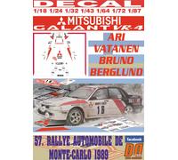 DECAL MITSUBISHI GALANT VR-4 A.VATANEN R. MONTECARLO 1989 DnF (04)