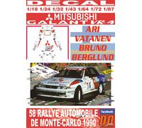 DECAL MITSUBISHI GALANT VR-4 A.VATANEN R. MONTECARLO 1990 DnF (04)