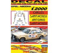 DECAL OPEL ASCONA i2000 C.SANTACREU R. RACE-COSTA BLANCA 1984 7th (04)