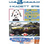DECAL OPEL KADETT GT/E A. KULLANG R. OF THE 1000 LAKES 1978 7th (04)
