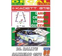 DECAL OPEL KADETT GT/E D. CERRATO R. SANREMO 1978 DnF (04)