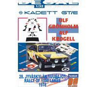 DECAL OPEL KADETT GT/E U. GRONHOLM R. OF THE 1000 LAKES 1978 DnF (04)
