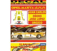DECAL OPEL MANTA 400 J.C. OÑORO R. RACE-COSTA BLANCA 1984 6th (04)