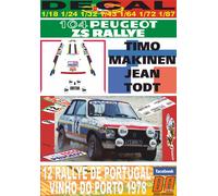 DECAL PEUGEOT 104 ZS T. MAKINEN R. PORTUGAL 1978 7th (04)