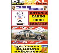 DECAL PORSCHE 911 SC A.ZANINI YPRES 24 HOURS R. 1980 DnF (04)