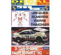 DECAL PORSCHE 911 SC J. ALMERAS T. DE CORSE 1982 DnF (04)