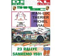 DECAL PORSCHE 911 SC J-L.THERIER R.SANREMO 1981 DnF (04)