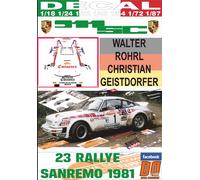 DECAL PORSCHE 911 SC W.ROHRL R.SANREMO 1981 DnF (04)
