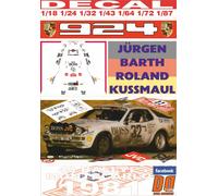 DECAL PORSCHE 924 CARRERA GTS J.BARTH R.MONTECARLO 1981 96th (04)