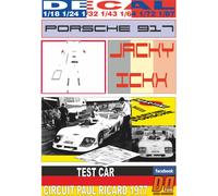 DECAL PORSCHE 936 MARTINI TEST CAR J.ICKX PAUL RICARD 1977 (04)