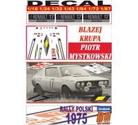 DECAL RENAULT 17 GORDINI BLAZEJ KRUPA RALLY POLSKI 1975 (04)