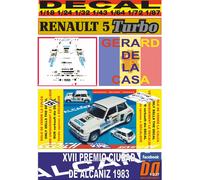 DECAL RENAULT 5 TURBO G.DE LA CASA ALCAÑIZ 1983 (04)