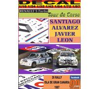 DECAL RENAULT 5 TURBO TdC S.ALVAREZ R.ISLA DE GRAN CANARIA 1987 3rd (04)