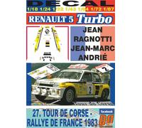 DECAL RENAULT 5 TURBO "Tour de Corse" J. RAGNOTTI TOUR DE CORSE 1983 DnF (04)