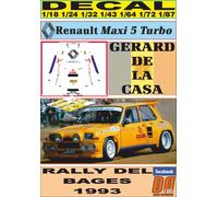 DECAL RENAULT MAXI 5 TURBO GERARD DE LA CASA R.DEL BAGES 1993 (04)