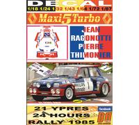 DECAL RENAULT MAXI 5 TURBO J.RAGNOTTI YPRES 24 R. 1985 WINNER (04)