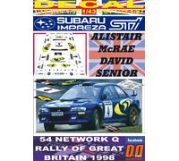DECAL S4 WRC ´98 ALISTAIR MCRAE R. OF GREAT BRITAIN 1998 DnF (04)
