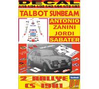 DECAL TALBOT SUNBEAM LOTUS A.ZANINI R.CS 1981 2nd (04)