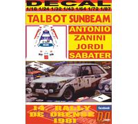 DECAL TALBOT SUNBEAM LOTUS A.ZANINI R.DE ORENSE 1981 2nd (04)