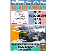 DECAL TALBOT SUNBEAM LOTUS G. FREQUELIN ACROPOLIS R. 1981 4th (04)