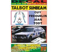 DECAL TALBOT SUNBEAM LOTUS G. FREQUELIN R.PORTUGAL 1981 6th (04)
