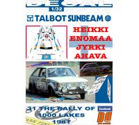 DECAL TALBOT SUNBEAM LOTUS HEIKKI ENOMAA 1000 LAKES R. 1981 16th (04)