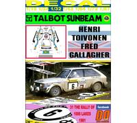DECAL TALBOT SUNBEAM LOTUS HENRI TOIVONEN 1000 LAKES RALLY 1981 DnF (04)