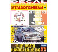 DECAL TALBOT SUNBEAM LOTUS J.VAN DER MAREL HUNSRUCK R. 1982 DnF (04)