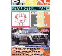 DECAL TALBOT SUNBEAM LOTUS J. VAN DER MAREL YPRES R. 1982 5th (04)