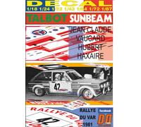 DECAL TALBOT SUNBEAM LOTUS JEAN CLAUDE VAUCARD RALLYE DU VAR 1981 (04)