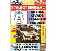 DECAL TALBOT SUNBEAM LOTUS M.CIVADE YPRES R. 1982 65th (04)