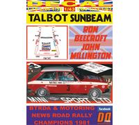 DECAL TALBOT SUNBEAM R. BEECROFT BTRD & MOTORING NEW ROAD R. CHAMPIONS 1981 (04)