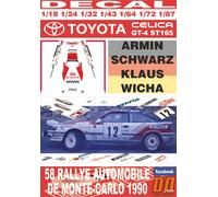 DECAL TOYOTA CELICA GT-4 ST165 A.SCHWARZ R.MONTECARLO 1990 5th (04)