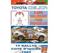 DECAL TOYOTA CELICA TWINCAM TURBO B.WALDEGARD COTE D´IVOIRE 1983 WINNER (04)