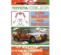 DECAL TOYOTA CELICA TWINCAM TURBO B.WALDEGARD R. COTE D´IVOIRE 1985 2nd (04)