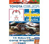 DECAL TOYOTA CELICA TWINCAM TURBO P.EKLUND R. CÔTE D´IVOIRE 1983 3rd (04)