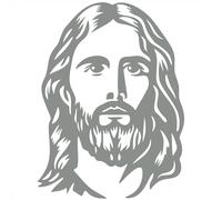 Decalart 1 Adesivo GESU' di Nazaret Sticker per Camion Tuning Auto Carrozzeria adesivi portafortuna lunghi viaggi varie misure-colori L277 (074 Grigio, 35 x 26 cm)