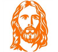 Decalart 1 Adesivo GESU' di Nazaret Sticker per Camion Tuning Auto Carrozzeria adesivi portafortuna lunghi viaggi varie misure-colori L277 (035 Arancione, 20 x 15 cm)