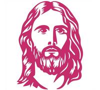 Decalart 1 Adesivo GESU' di Nazaret Sticker per Camion Tuning Auto Carrozzeria adesivi portafortuna lunghi viaggi varie misure-colori L277 (041 Fucsia, 20 x 15 cm)