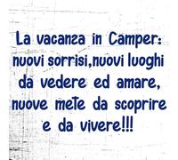 Decalart Kit 1 adesivo camper caravan van (PEZZI 1) dim.55 x 36 cm frase "la vacanza in camper nuovi sorrisi, nuovi luoghi da vedere ed amare..." decorazioni camper L211 (049 Blu Royal)