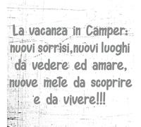 Decalart Kit 1 adesivo camper caravan van (PEZZI 1) dim.55 x 36 cm frase "la vacanza in camper nuovi sorrisi, nuovi luoghi da vedere ed amare..." decorazioni camper L211 (074 Grigio)