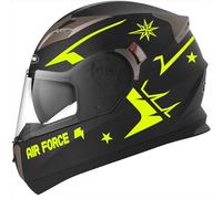 Decalart Kit 21 Adesivi Casco moto serbatoio universali compatibili - AIR FORCE aereo stelle strisce militare fasce decalcomanie Cod. L117 (029 Giallo FLUO)