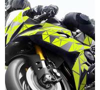 Decalart Kit Adesivi per Moto Stickers decalcomania triangoli scooter triangles posizionabili collage vari colori anche fluo vinile pvc L427 (029 Giallo FLUO)