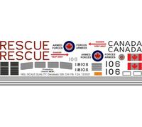 Decalcomania 328 Bell UH-1D / CH-118 Canadian Armate Forces Bianco-Rosso