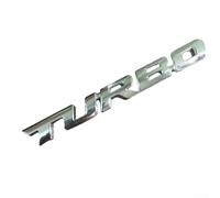 Decalcomania 3D Turbo in metallo per parafango laterale auto posteriore bagagliaio emblema distintivo decalcomanie Repl(argento)