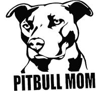 Decalcomania Adesivi per auto Pitbull Mamma Cane Adesivi per paraurti Riutilizzabili Mobili Auto Carrozzeria Finestra Decalcomanie riflettenti Adesivo Decorazione - Nero Processo Professionale