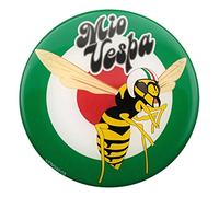 Decalcomania bombata con scritta "Mio la vespa", 90 mm, colore: verde e rosso